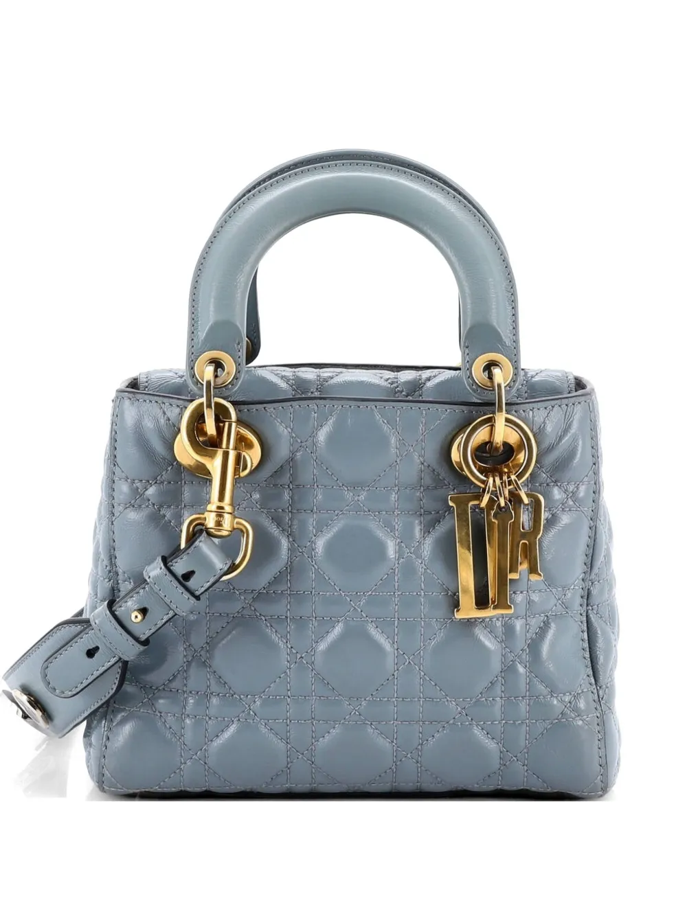 Christian Dior Pre-Owned My Lady Dior Bag Cannage Quilt Lambskin satchel - Blue