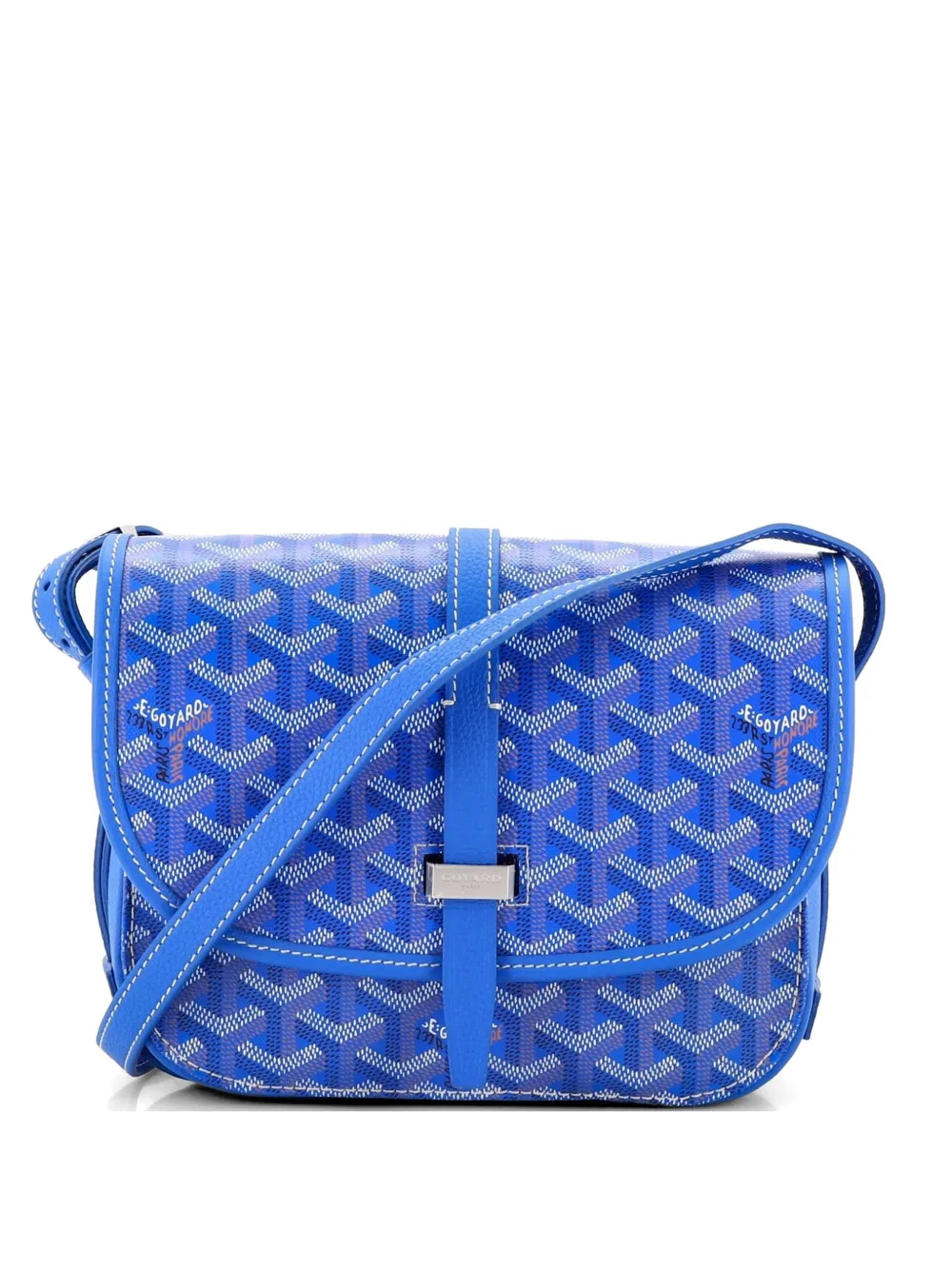 Goyard Belvedere II PM Umhängetasche aus beschichtetem Canvas PM in Blau