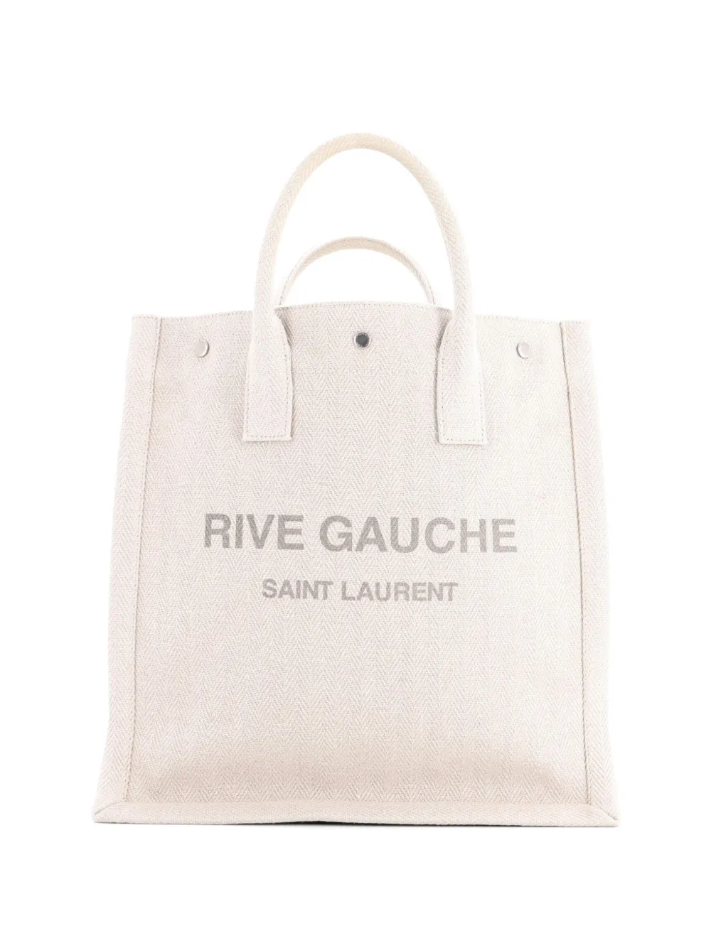 Saint Laurent Pre-Owned Rive Gauche Shopper Canvas Tall tote bag - Toni neutri