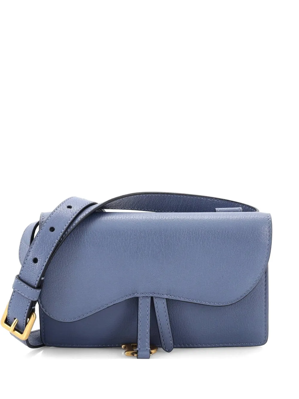 Christian Dior Pre-Owned Saddle Rectangular Leather belt bag - Blau