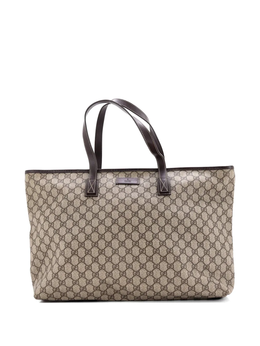 Gucci Pre-Owned Plus GG Coated Canvas with Leather Large tote bag - Braun