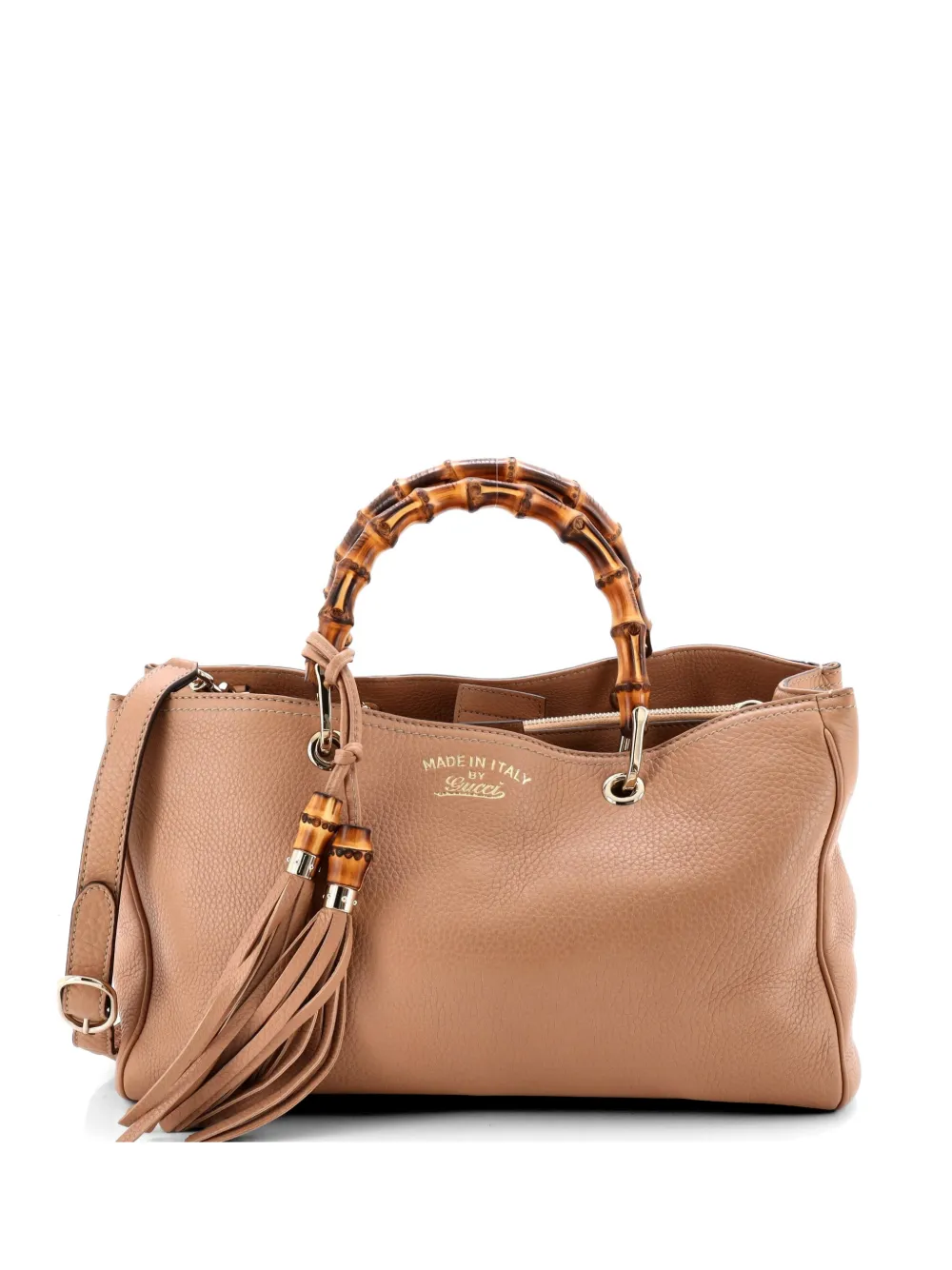 Gucci Pre-Owned Bamboo Shopper Leather Medium tote bag - Toni neutri