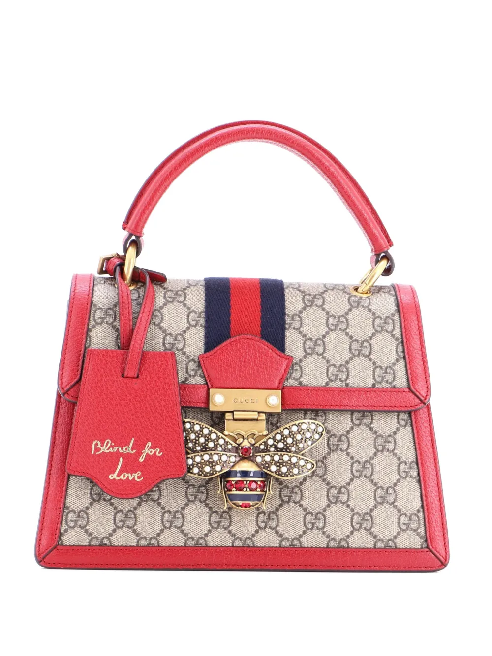 Gucci Pre-Owned Queen Margaret Top Handle Bag GG Coated Canvas Small satchel - Rosso