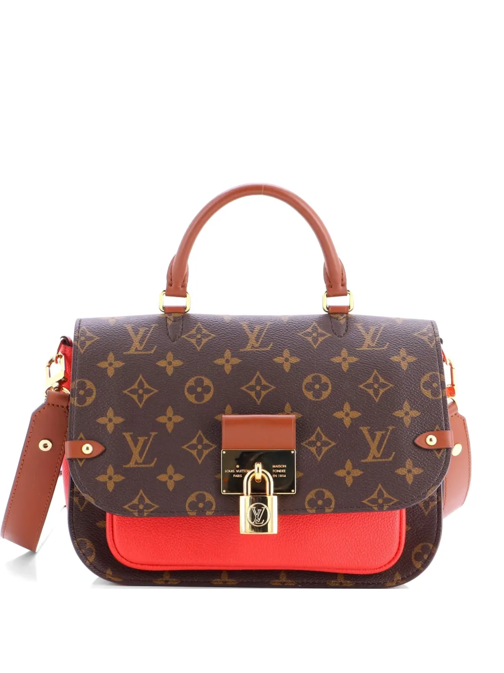 Louis Vuitton Pre-Owned Vaugirard Handbag Monogram Canvas with Leather satchel - Rosso
