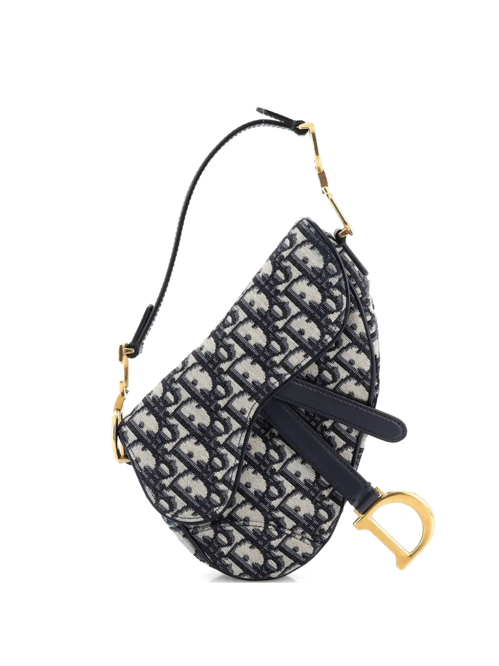 Christian Dior Pre-Owned Saddle Handbag Oblique Canvas Mini shoulder bag - Blau