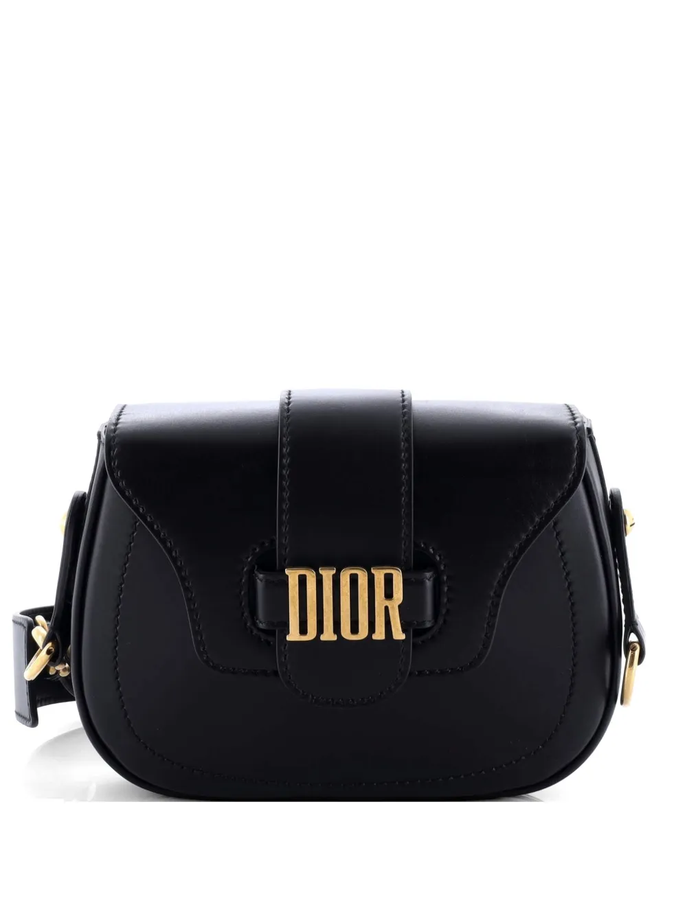 Christian Dior Pre-Owned D-Fence Saddle Bag Leather Small shoulder bag - Nero