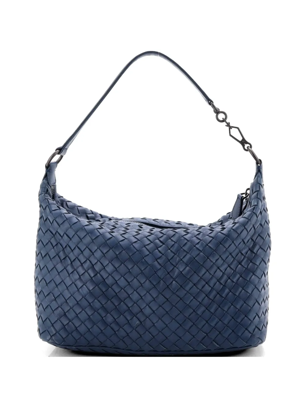 Bottega Veneta Pre-Owned Zip Hobo Intrecciato Nappa Small shoulder bag - Blue