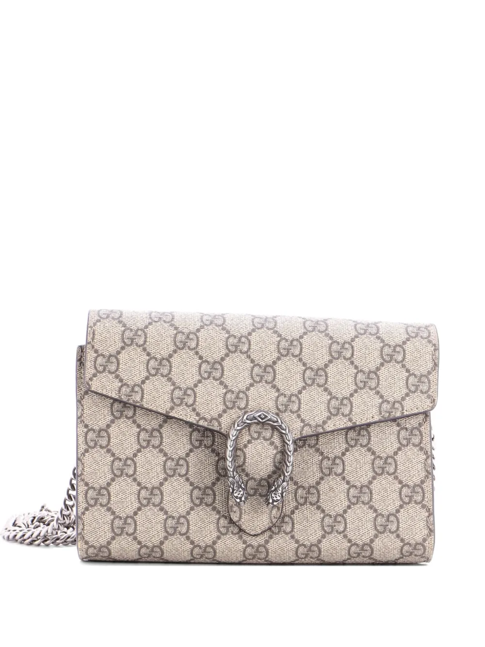 Gucci Pre-Owned Dionysus Chain Wallet GG Coated Canvas Small crossbody bag - Marrone