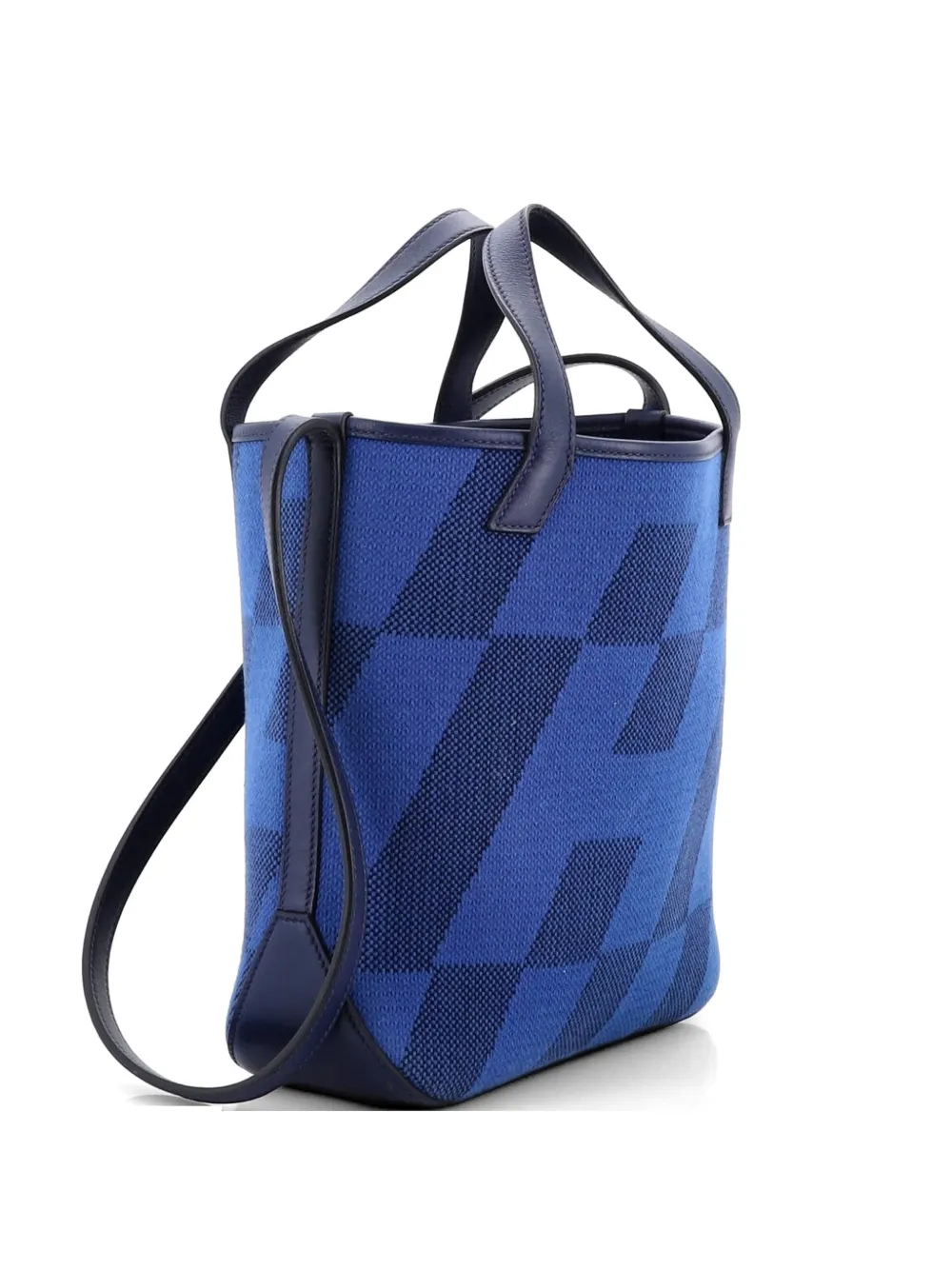 Hermès Pre-Owned Cabas H en Biais Tote Canvas with Leather 27 shoulder bag - Blau