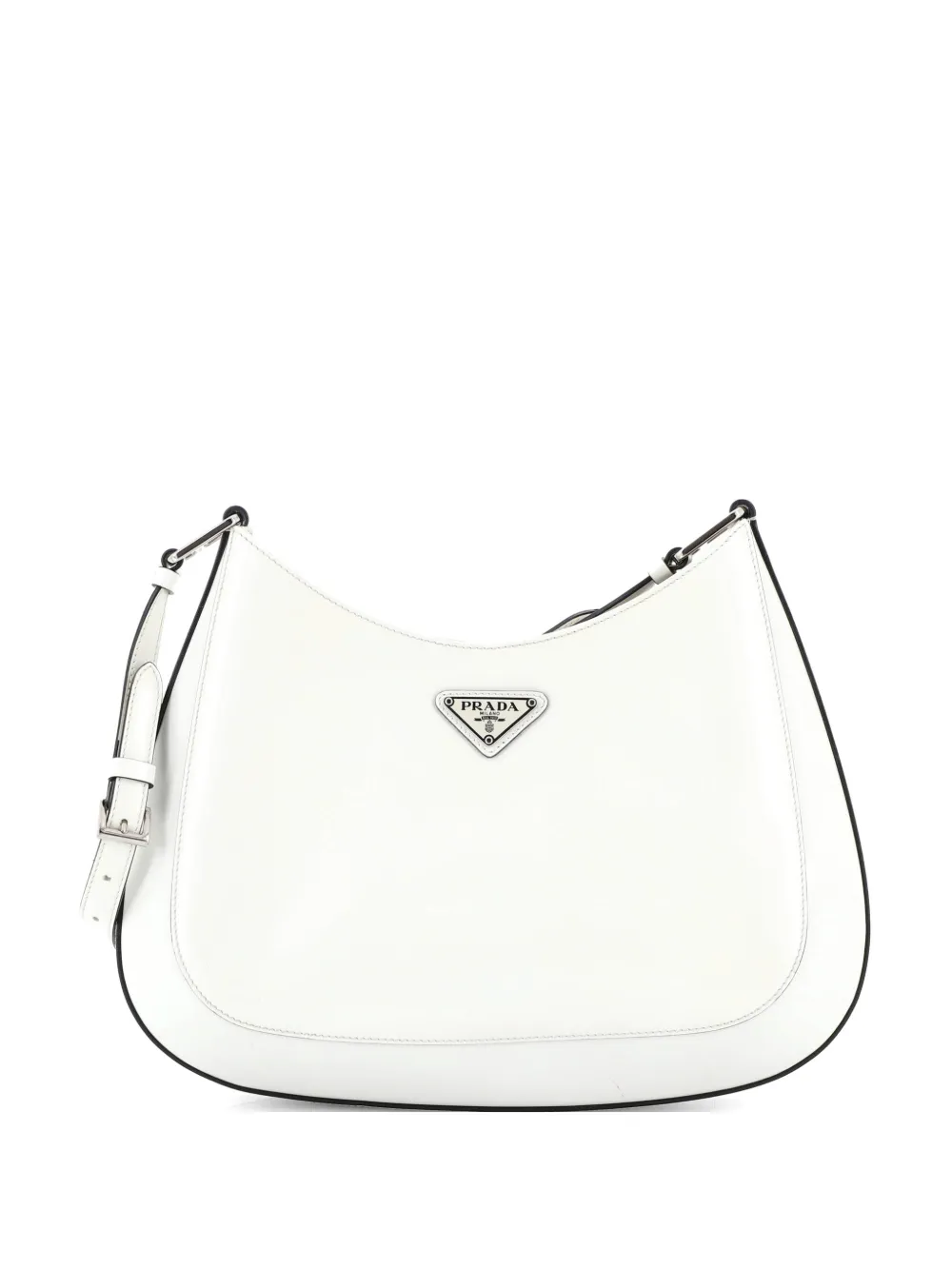 Prada Pre-Owned Borsa a spalla Cleo grande in pelle spazzolata - Bianco