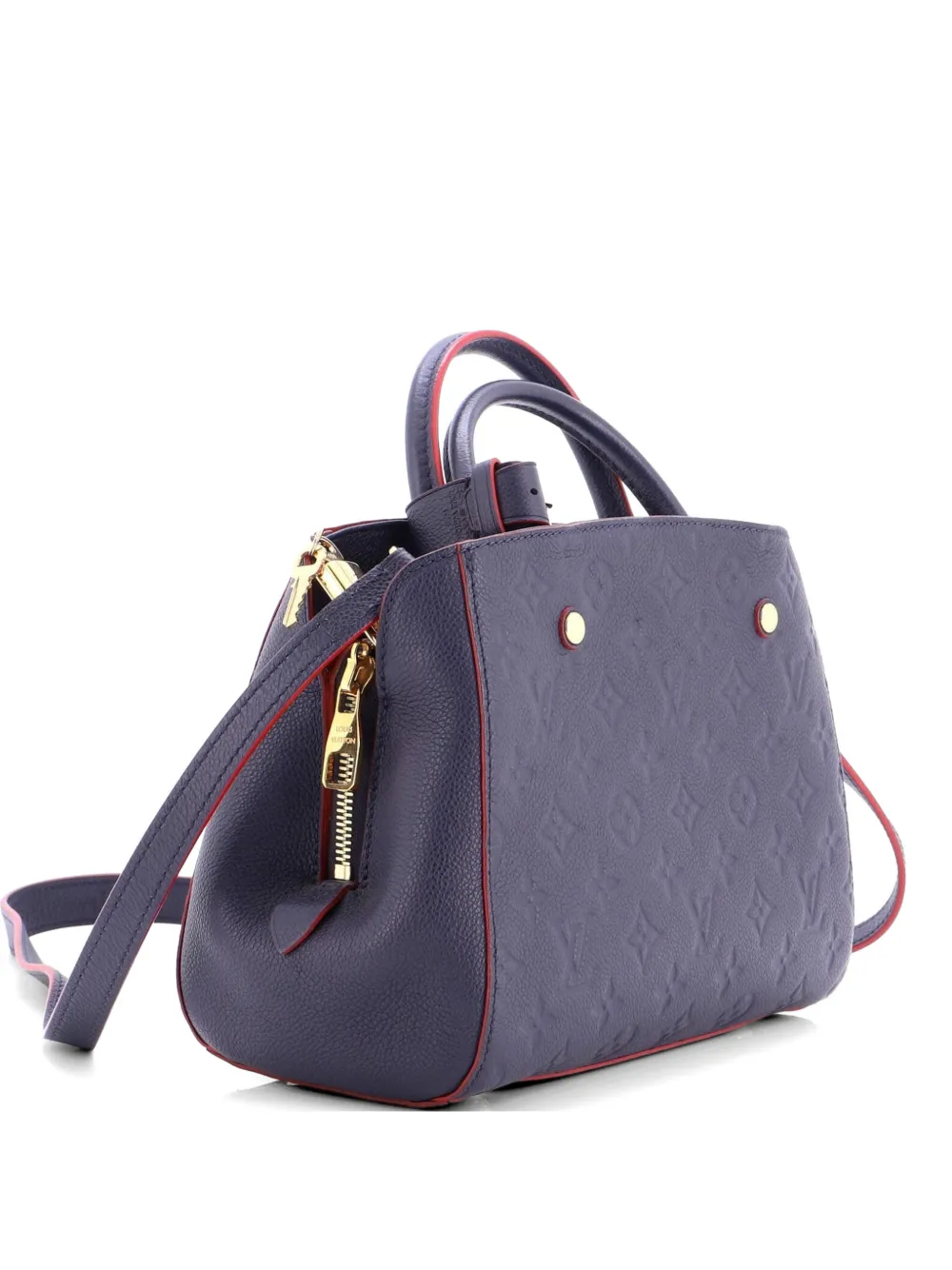 Louis Vuitton Pre-Owned Montaigne Handbag Monogram Empreinte Leather BB satchel - Blu