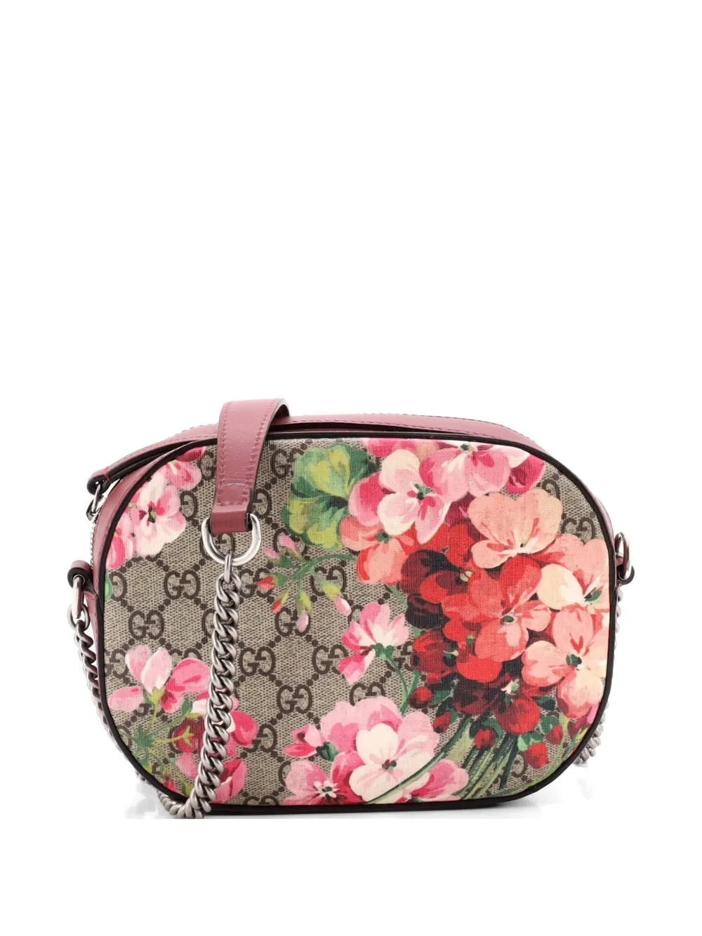 Gucci Pre-Owned Chain Blooms Print GG Coated Canvas Mini crossbody bag - Marrone