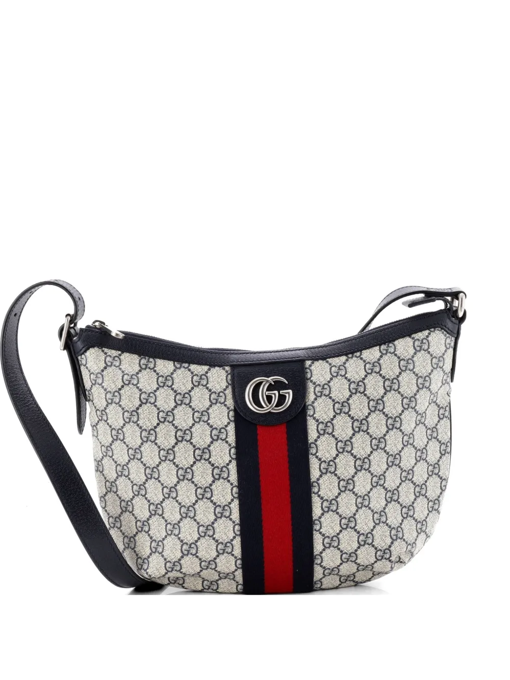 Gucci Pre-Owned Ophidia Half Moon Hobo GG Coated Canvas Small crossbody bag - Blu