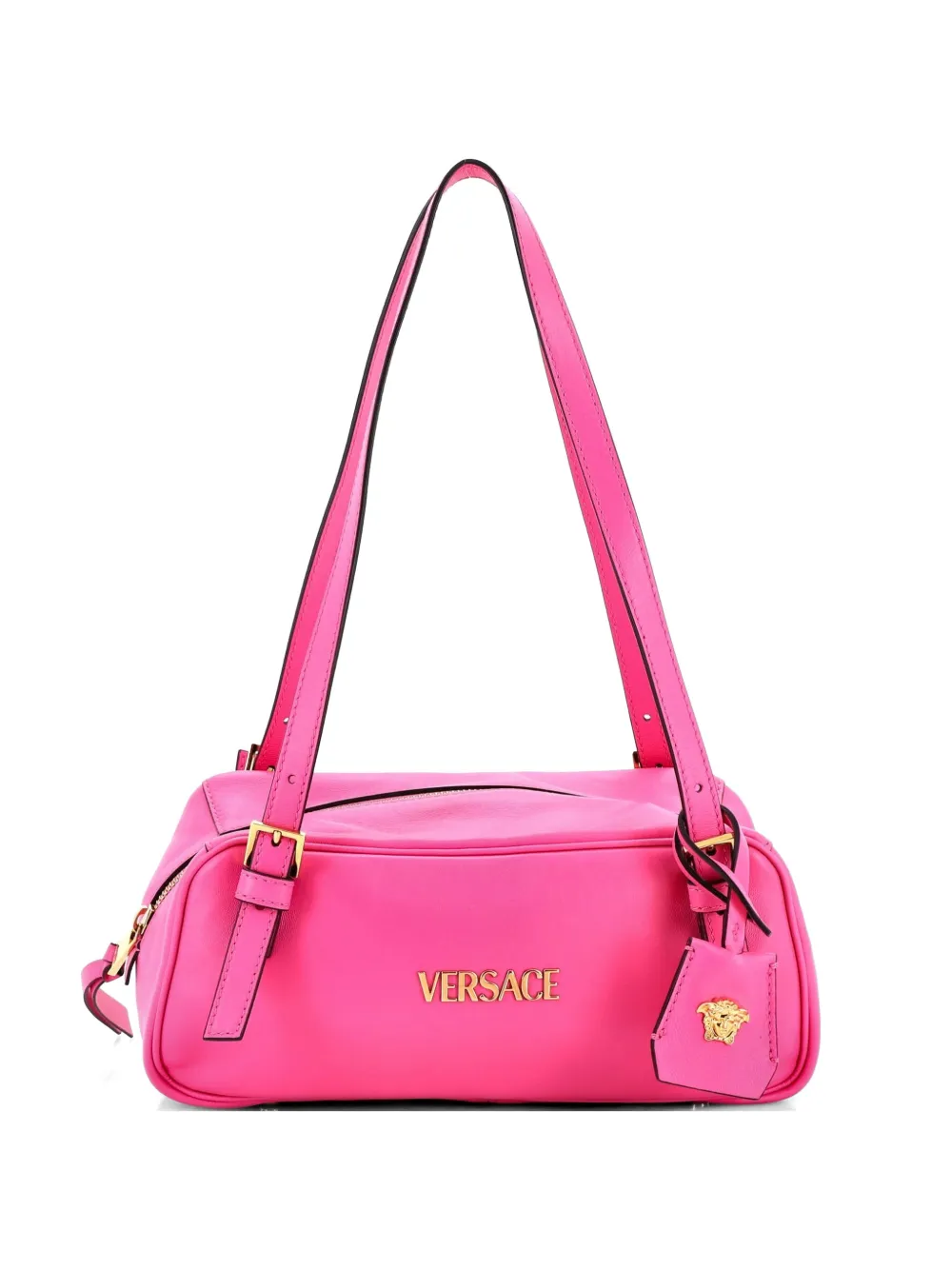 Versace Pre-Owned Tag Bowling Bag Leather shoulder bag - Rosa
