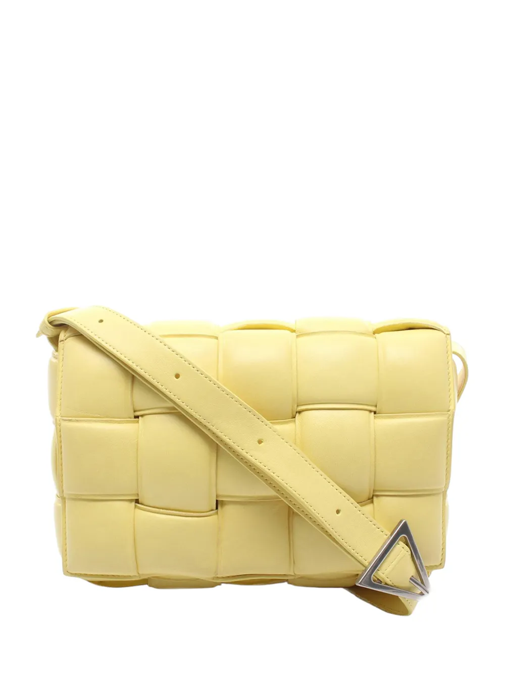 Bottega Veneta Pre-Owned 2012-2026 Nappa Intrecciato Padded Cassette crossbody bag - Giallo