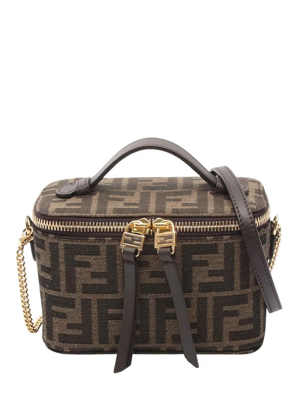 Fendi Pre-Owned 2000-2010 Zucca Canvas vanity bag - Brown