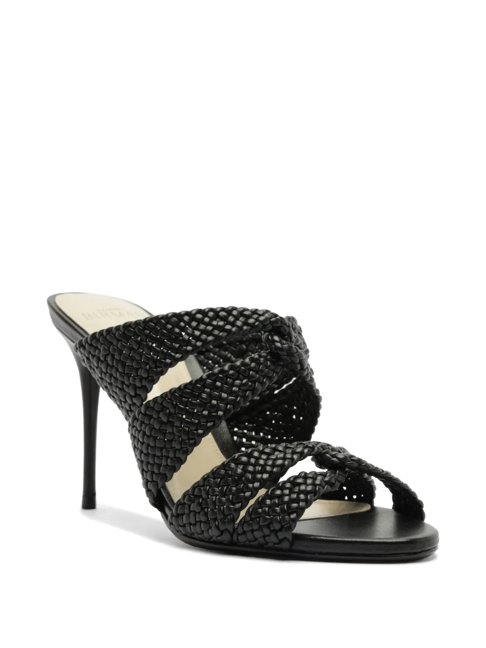 Alexandre Birman Sabrina woven leather mules Zwart