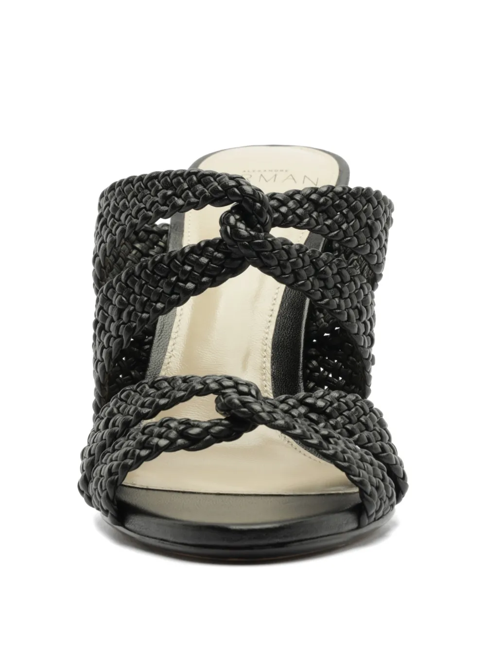 Alexandre Birman Sabrina woven leather mules Zwart