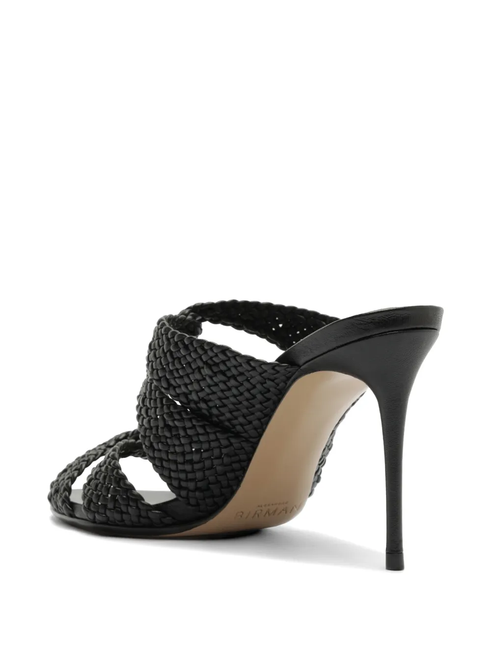 Alexandre Birman Sabrina woven leather mules Zwart