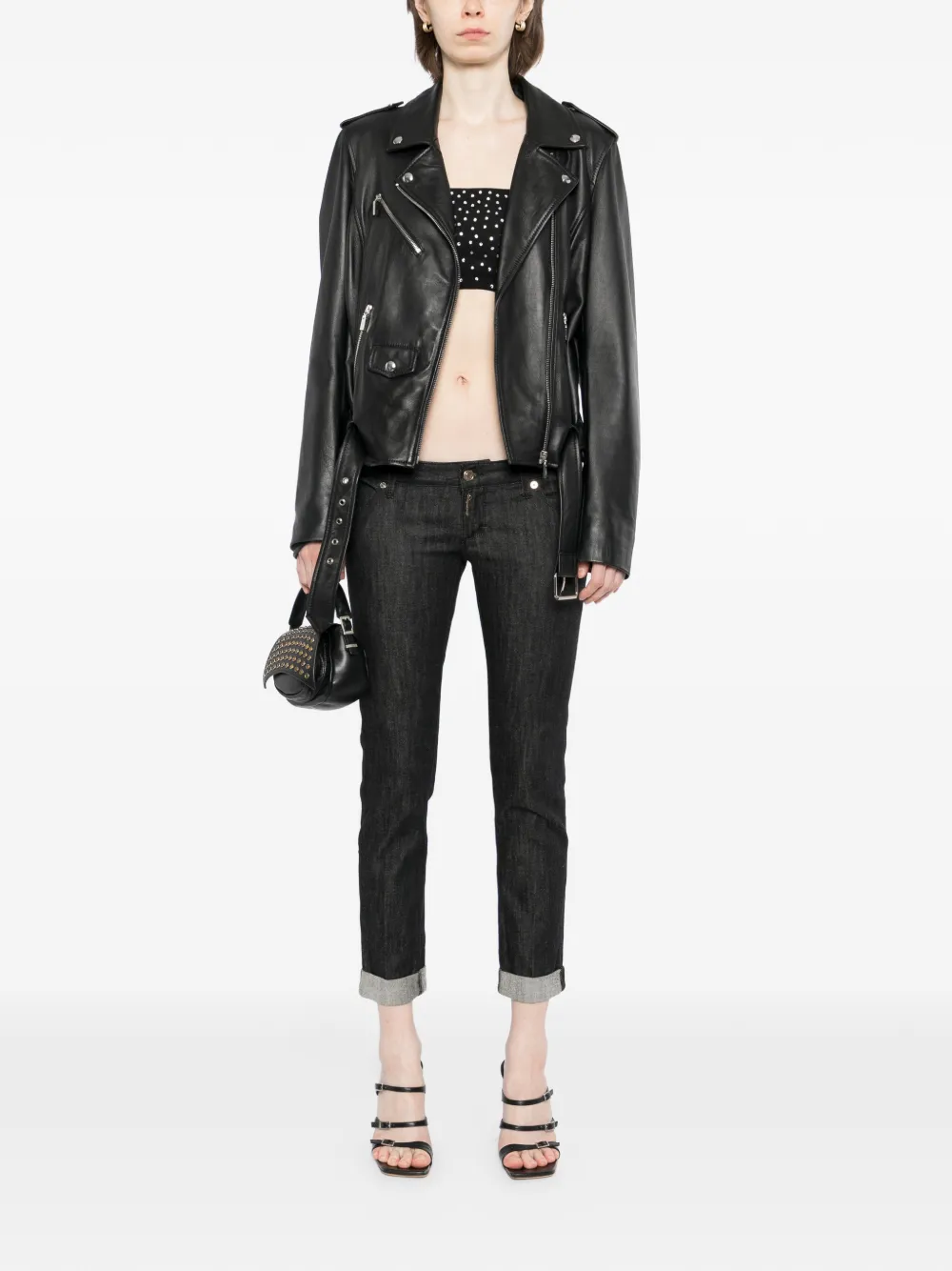  Dsquared2 Vaqueros Con Dobladillo Vuelto - Negro 