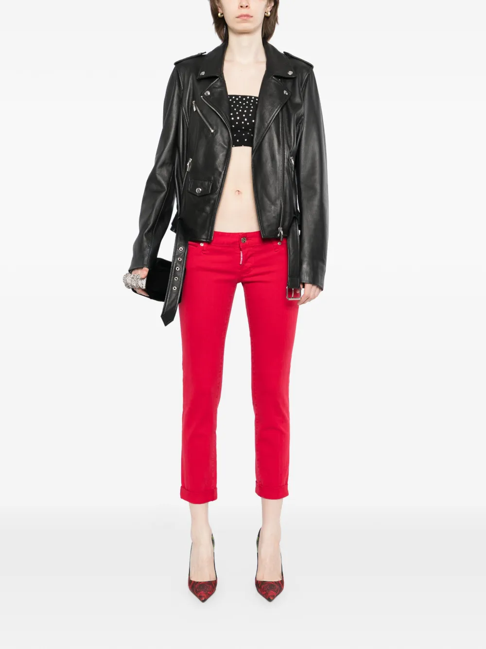 DSQUARED2 Jeans met logolabel Rood