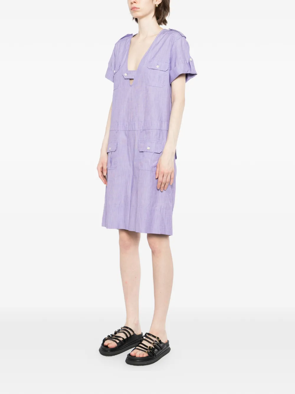DSQUARED2 Cargo jumpsuit met epauletten Paars