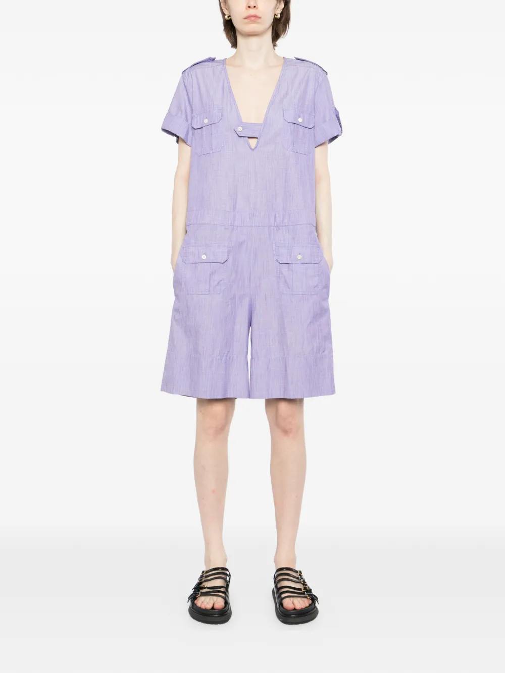 DSQUARED2 Cargo jumpsuit met epauletten Paars