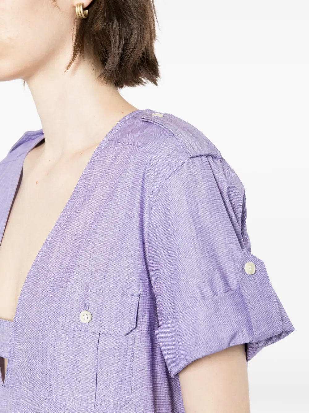DSQUARED2 Cargo jumpsuit met epauletten Paars