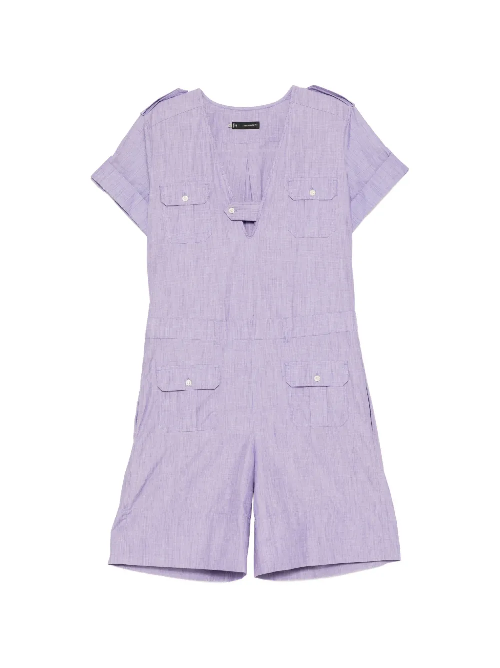 DSQUARED2 epaulette-detail cargo jumpsuit - Viola
