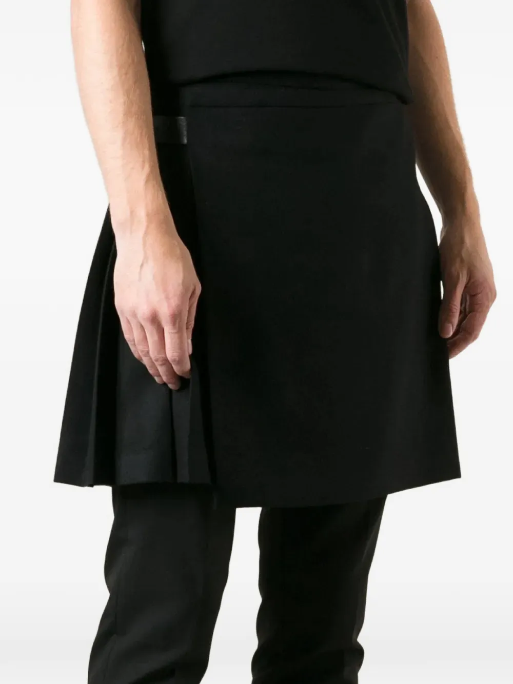 Alexander McQueen Plooirok met rits Zwart