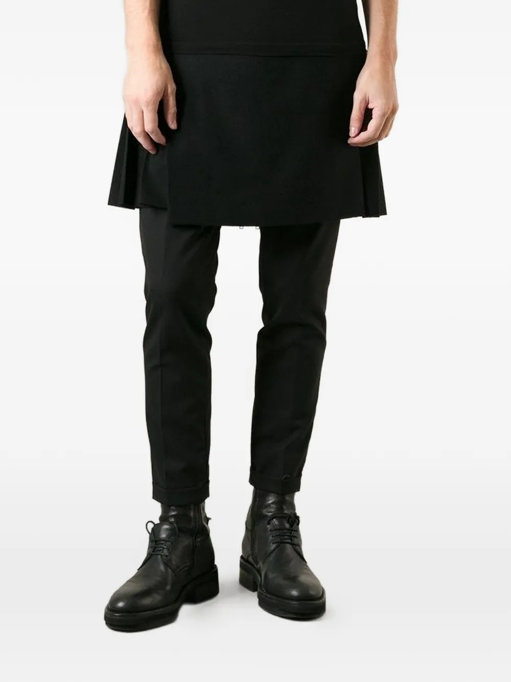 Alexander McQueen zip-detail pleated skirt - Schwarz