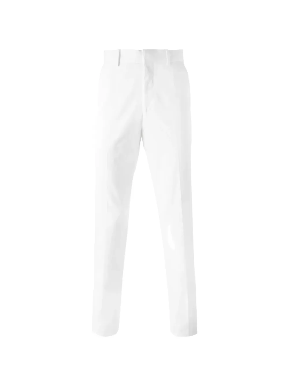 Alexander McQueen pressed-crease tailored trousers - White