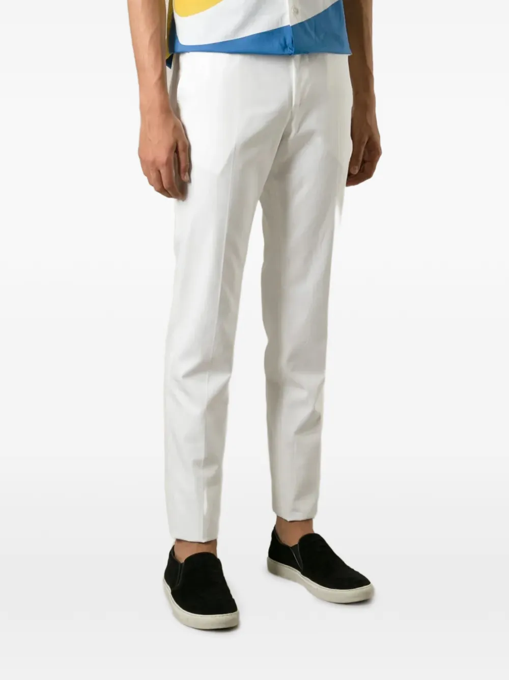  Alexander Mcqueen Pantalon De Costume à Plis Marqués - Blanc 