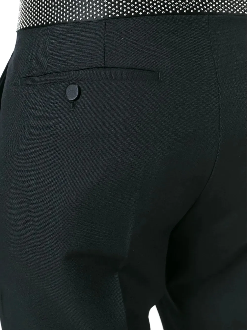 Alexander McQueen Pantalon met tailleband met studs Zwart
