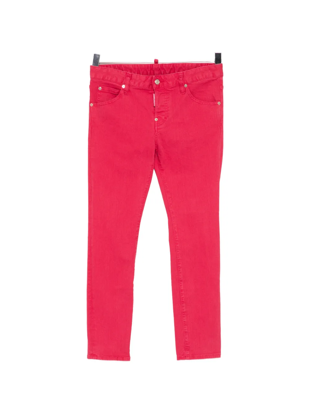DSQUARED2 logo-tag slim-fit jeans - Rosso