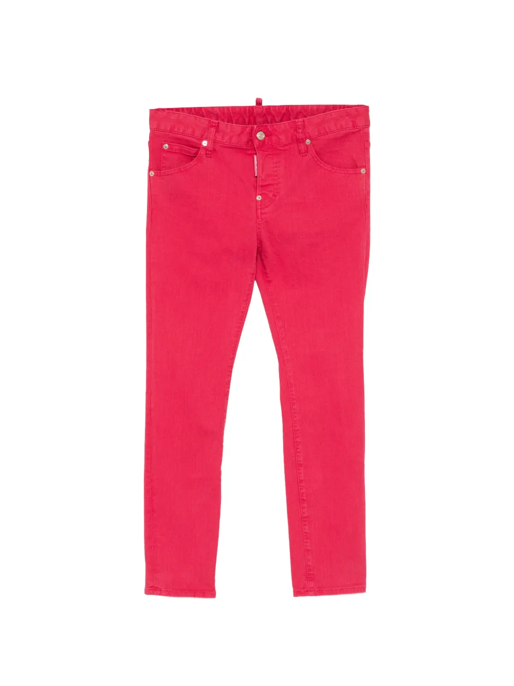 DSQUARED2 logo-tag slim-fit jeans - Rosso