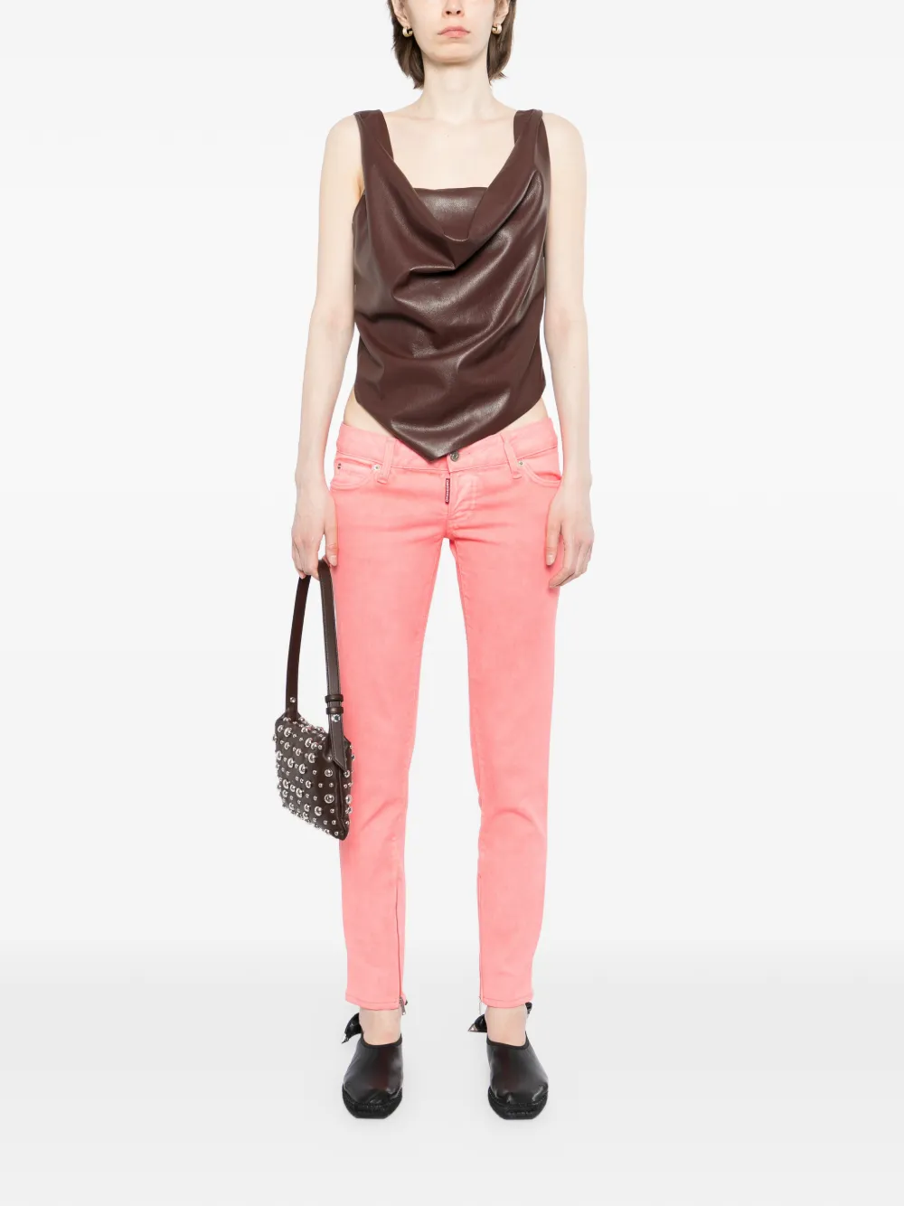  Dsquared2 Vaqueros Con Bajos Con Cremallera - Rosa 