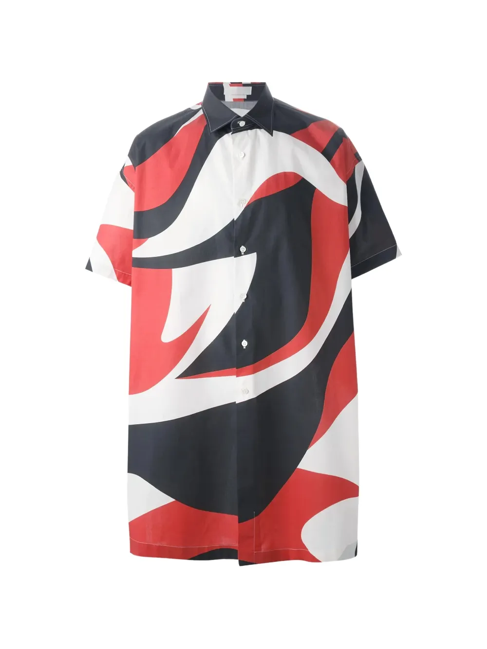 Alexander McQueen abstract-print short-sleeve shirt - Schwarz