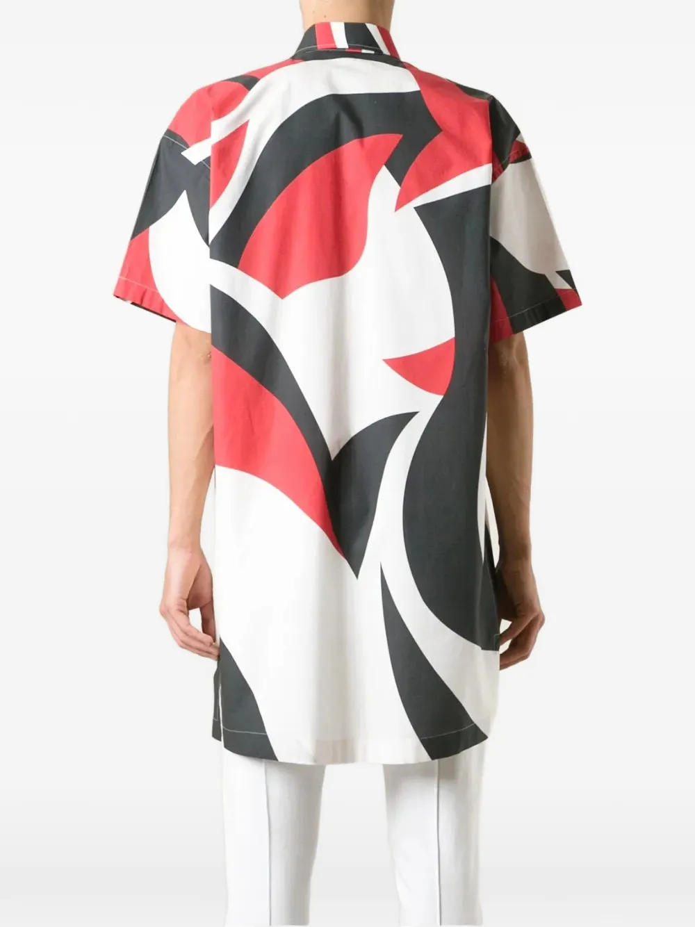Alexander McQueen Overhemd met abstracte print Zwart