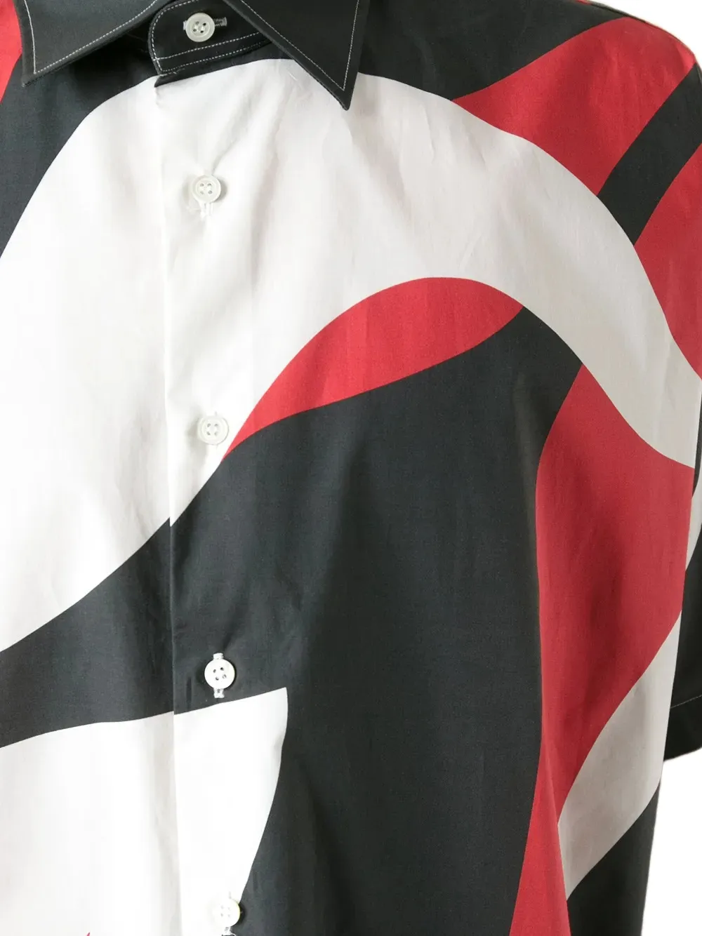 Alexander McQueen Overhemd met abstracte print Zwart
