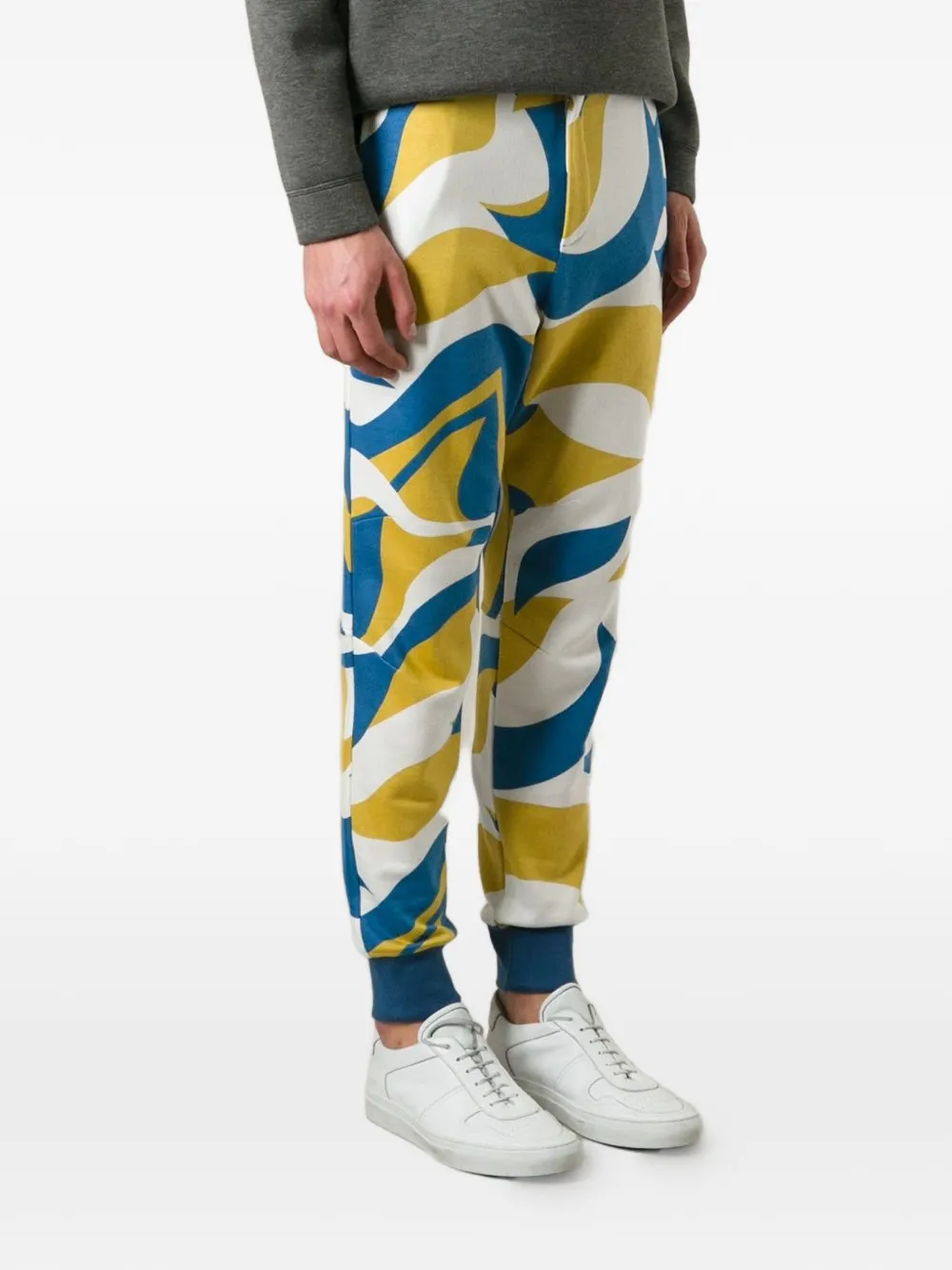Alexander McQueen Trainingsbroek met abstracte print Geel