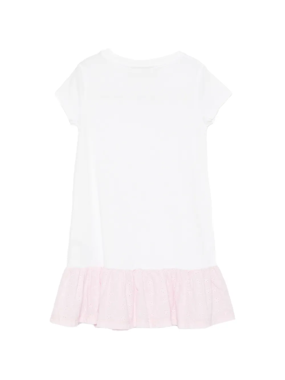 MC2 Saint Barth Kids Abbey broderie anglaise jurk met ruches Wit