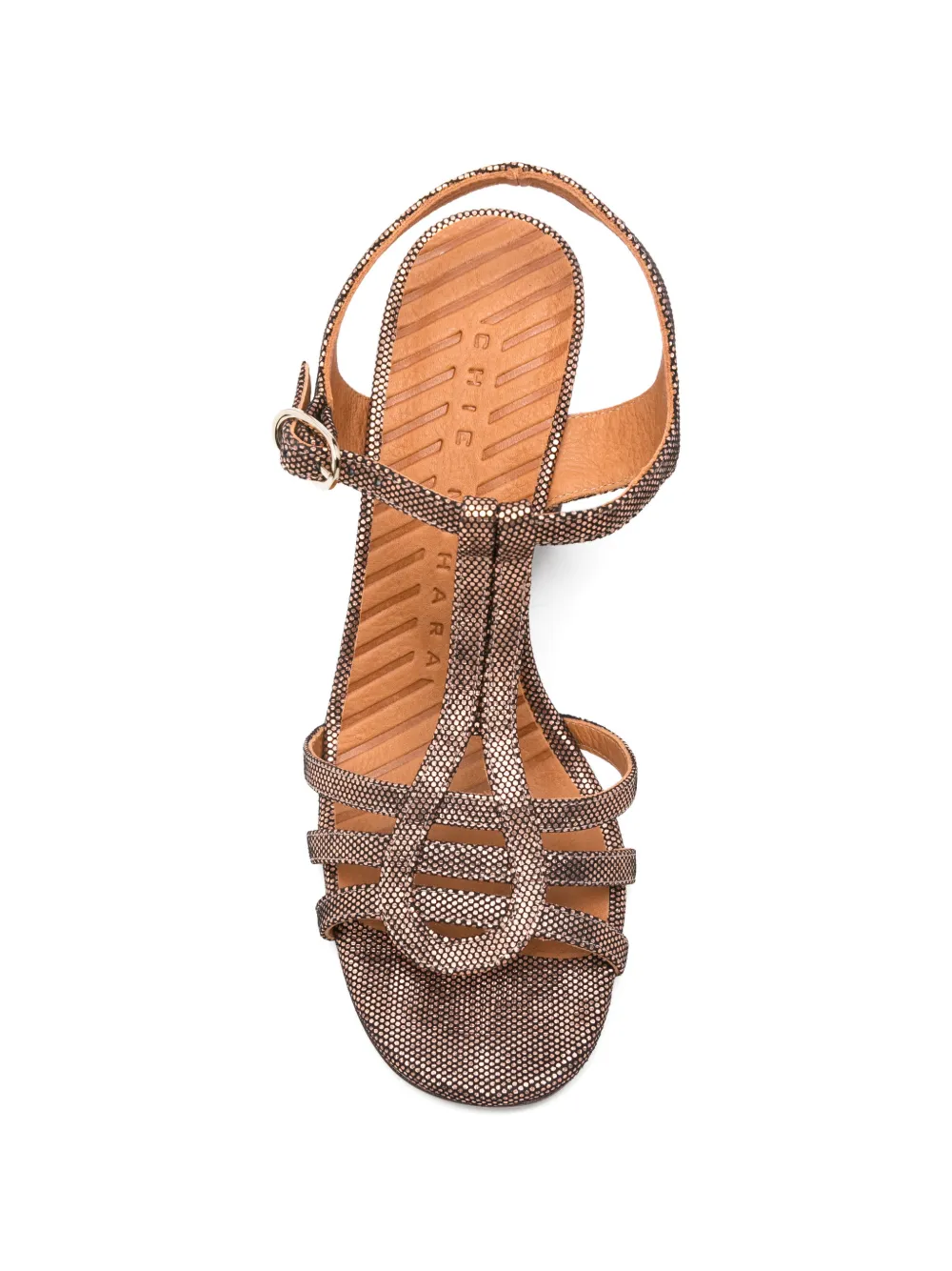 Chie Mihara Babi metallic-effect T-bar sandals Bruin