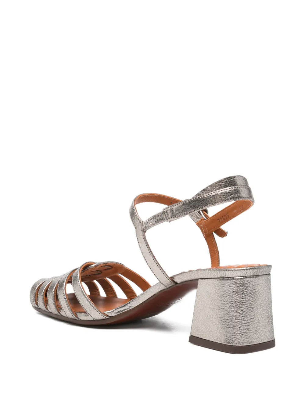 Chie Mihara Voku metallic cage sandals Zilver