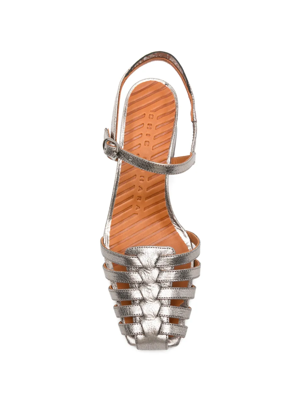 Chie Mihara Voku metallic cage sandals Zilver