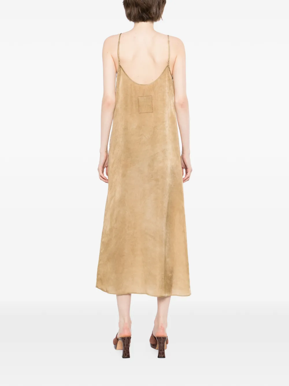 Uma Wang Anaya jurk met spaghettibandjes Beige