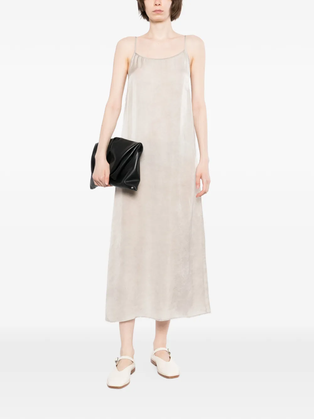Uma Wang Anaya jurk met spaghettibandjes Beige