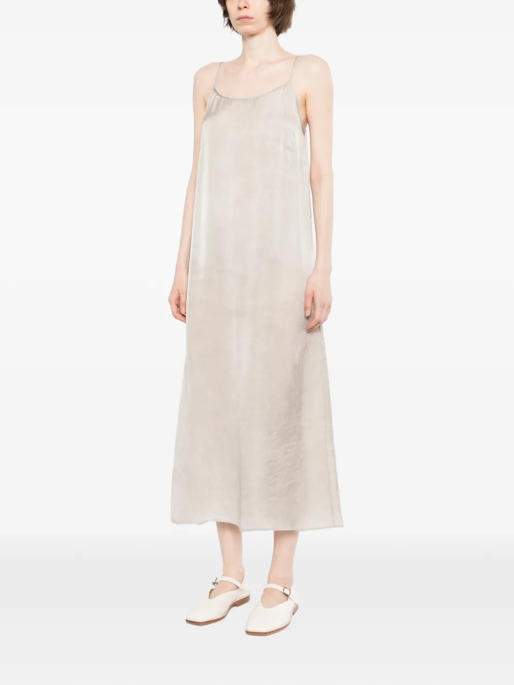 Uma Wang Anaya jurk met spaghettibandjes Beige