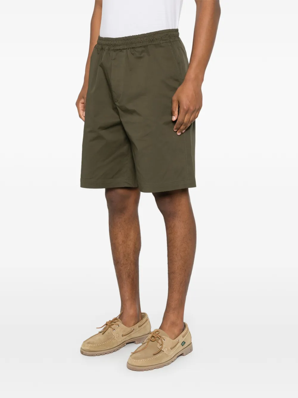 Low Brand George Coulisse shorts met trekkoord en studs Groen