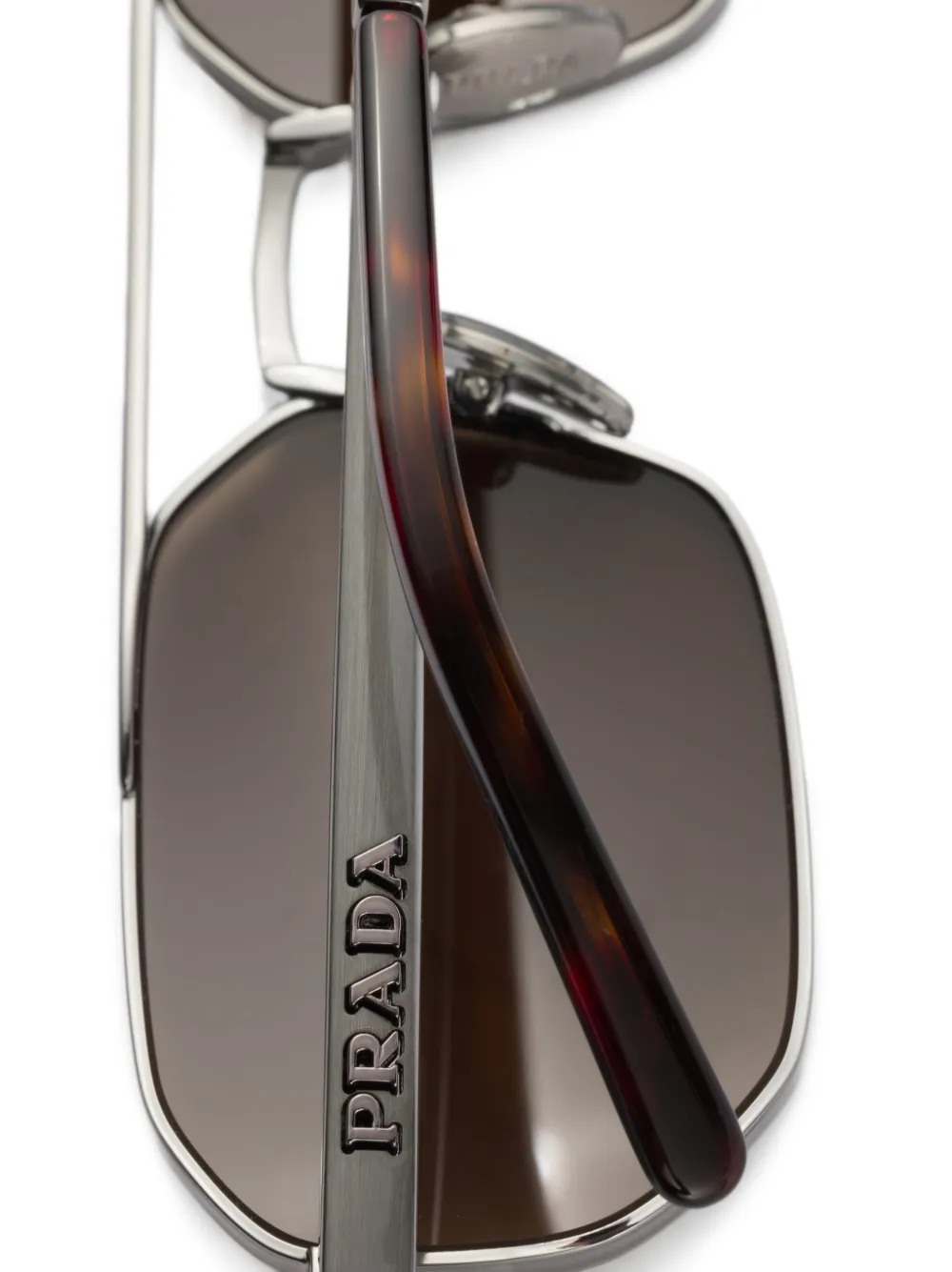 Prada Eyewear Zonnebril met logo Grijs